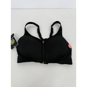 Champion Power Shape Max Black Front Zip Sports Bra 34C